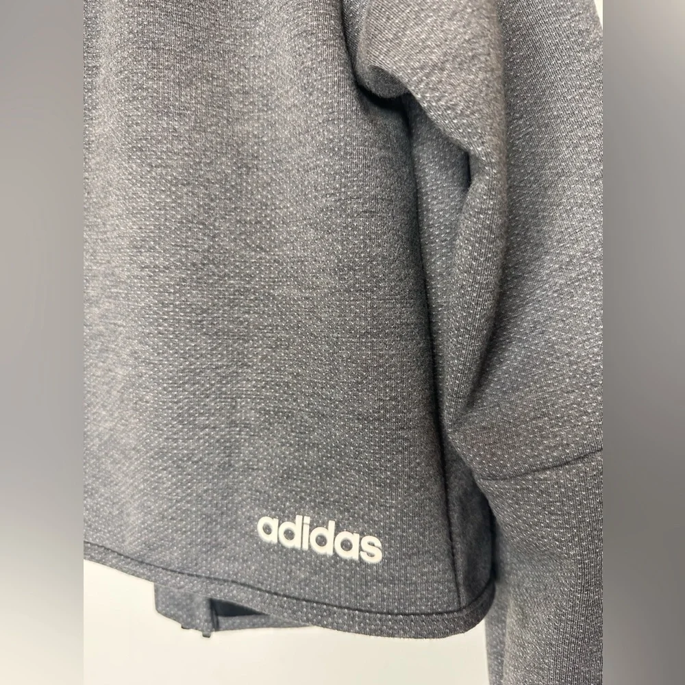 NWT Adidas Women's Medium Gray D2M Full Zip Cimalite Track Top Jacket - Picture 6 of 8